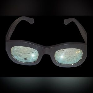 Illesteva Gold and black sunglasses, mirrored. Tighter fit.